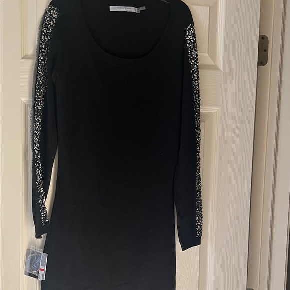 Marc New York Black Dress with Sequin Sleeves - Picture 1 of 6